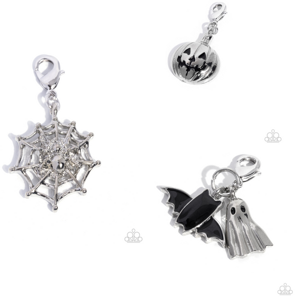 Halloween Charm Trio- Silver- Paparazzi Accessories - Rhodium Charm - Jewelry with Erin Binford