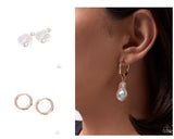 Swooning Sheen and Baroque Beauty - White - Paparazzi Accessories - Earring Interchangeable Charm Set