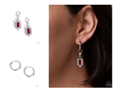 Swooning Sheen and Ecstatic Elegance- Red - Paparazzi Accessories - Interchangeable Earring Charm Set