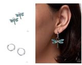 Swooning Sheen and Dragonfly Date- Blue- Paparazzi Accessories - Interchangeable Earring Charm Set