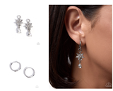 Swooning Sheen and Pursuing Polish - White - Paparazzi Accessories - Earring Interchangeable Charm Set