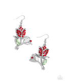 Tulip Tradition - Red - Paparazzi Accessories - Earring