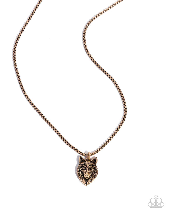 Alpha's Call- Gold - Paparazzi Accessories - Necklace