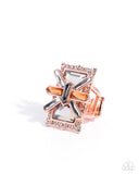 Exaggerated Edge-Copper - Paparazzi Accessories - Ring - Jewelry with Erin Binford