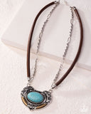 Grounded Gesture- Blue - Paparazzi Accessories - Necklace - Jewelry with Erin Binford