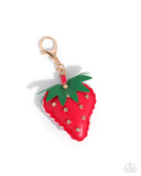 Fruit Forte - Red- Paparazzi Accessories - Bag Charm