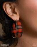Fabulous Flannel- Brown- Earring - Paparazzi Accessories - Jewelry with Erin Binford