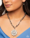 Glamourous Garden - White - Paparazzi Accessories - Necklace