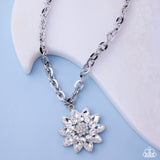 Glamourous Garden - White - Paparazzi Accessories - Necklace