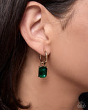 Swooning Sheen and Memorable Model - Green - Paparazzi Accessories - Interchangeable Earring Charm Set