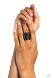 Steadfast Stack - Black -Paparazzi Accessories - Ring - Jewelry with Erin Binford