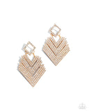 Cautious Caliber - Gold- Paparazzi Accessories - Earring - PRESALE - Jewelry with Erin Binford