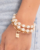 LOVE-Locked Legacy - Gold - Paparazzi Accessories- Bracelet - Jewelry with Erin Binford