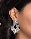 Handcrafted Horseshoe - Blue - Paparazzi Accessories - Earring - Jewelry with Erin Binford