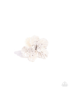 Petal Pact - White - Paparazzi Accessories - Ring - Jewelry with Erin Binford
