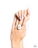 Seaside Serendipity - White - Paparazzi Accessories - Ring - Jewelry with Erin Binford