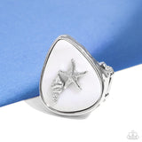 Seaside Serendipity - White - Paparazzi Accessories - Ring - Jewelry with Erin Binford