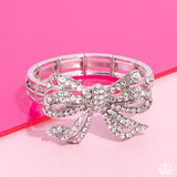 Its All A-BOW-t Me - White - Paparazzi Accessories - Bracelet - Jewelry with Erin Binford