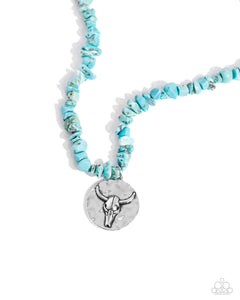 Longhorn Leader - Blue - Paparazzi Accessories - Necklace - Jewelry with Erin Binford