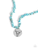 Longhorn Leader - Blue - Paparazzi Accessories - Necklace - Jewelry with Erin Binford