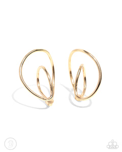 Wraparound Whimsy - Gold - Paparazzi Accessories - Earring - Jewelry with Erin Binford