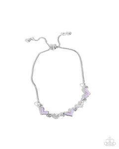 Heart-struck Hype - Purple - Paparazzi Accessories  - Bracelet - Jewelry with Erin Binford