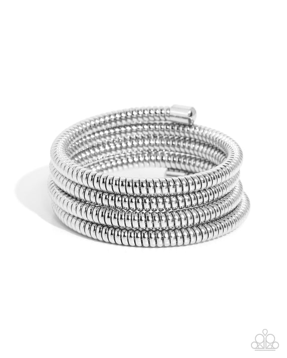 Casual Coils - Silver - Paparazzi Accessories - Bracelet
