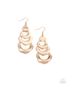 Layered Labor - Gold - Paparazzi Accessories - Earring - Jewelry with Erin Binford