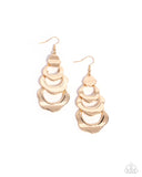 Layered Labor - Gold - Paparazzi Accessories - Earring - Jewelry with Erin Binford