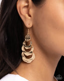 Layered Labor - Gold - Paparazzi Accessories - Earring - Jewelry with Erin Binford