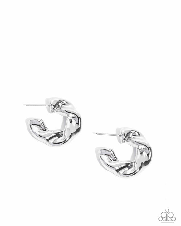 Twisted Talent - Silver - Paparazzi Accessories - Earring - Jewelry with Erin Binford