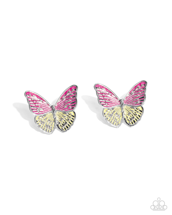 Aerial Appreciation - Pink - Paparazzi Accessories - Earring - Jewelry with Erin Binford