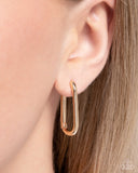 Paramount Paperclips - Gold - Paparazzi Accessories- Interchangeable Charm Base Hoops