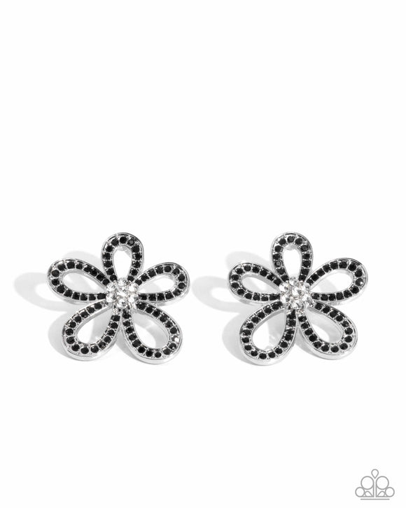 Blooming Belle - Black - Paparazzi Accessories - Earring - Jewelry with Erin Binford