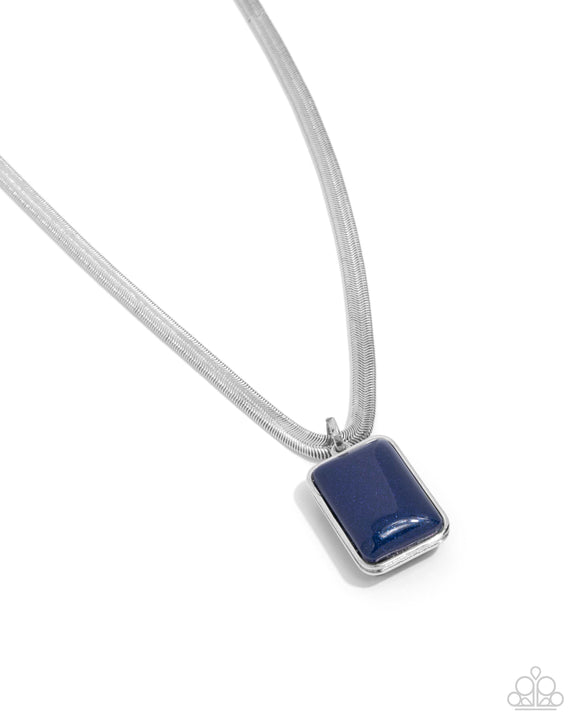 Clandestine Color - Blue - Paparazzi Accessories - Necklace - Jewelry with Erin Binford