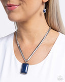Clandestine Color - Blue - Paparazzi Accessories - Necklace - Jewelry with Erin Binford