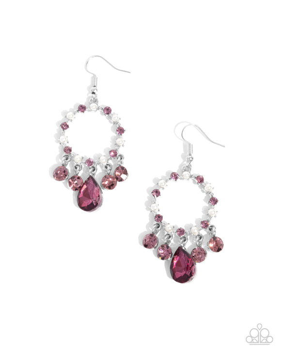 Regency Radiance - Purple - Paparazzi Accessories - Earring - Jewelry with Erin Binford