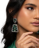 Glistening Gala - Green - Paparazzi Accessories - Earring