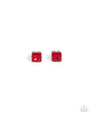 Squared Soprano - Red - Paparazzi Accessories - Earring - Jewelry with Erin Binford