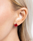Squared Soprano - Red - Paparazzi Accessories - Earring - Jewelry with Erin Binford