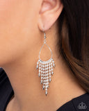 Sharp Streaming - White - Paparazzi Accessories - Earring - Jewelry with Erin Binford