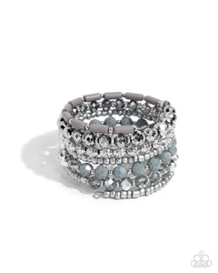 Stacked Surprise - Silver - Paparazzi Accessories - Bracelet - Jewelry with Erin Binford