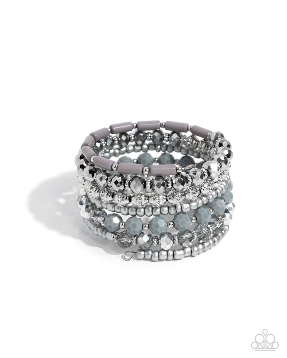 Stacked Surprise - Silver - Paparazzi Accessories - Bracelet - Jewelry with Erin Binford