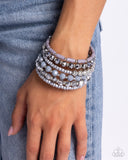 Stacked Surprise - Silver - Paparazzi Accessories - Bracelet - Jewelry with Erin Binford