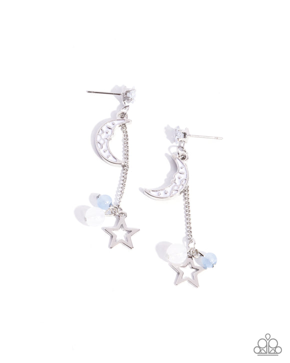 Astral Admiration - Blue - Paparazzi Accessories-  Earring - Jewelry with Erin Binford