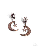Cosmic Cutie - Copper - Paparazzi Accessories - Earring - Jewelry with Erin Binford