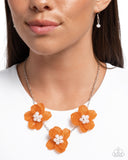 Petaled Promotion - Orange - Paparazzi Accessories - Necklace - Jewelry with Erin Binford