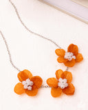 Petaled Promotion - Orange - Paparazzi Accessories - Necklace - Jewelry with Erin Binford