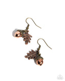 Acorn Antique - Brass - Paparazzi Accessories- Earring - Jewelry with Erin Binford