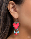 Grandiose Gaze - Red - Paparazzi Accessories - Earring - Jewelry with Erin Binford